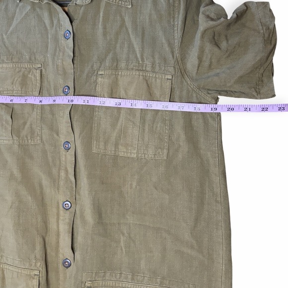Sundance 100% Lyocell Women's Med Light Utility Shirt Dress Button Down - Picture 6 of 6